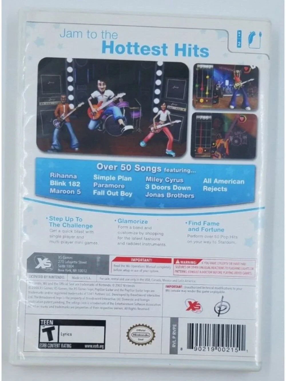 Pop Star Guitar - Nintendo Wii Game - with Manual & Case - Tested